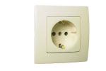 Розетка 1гн с З/К с/у крем 16А Lilium Natural Kare Makel (1/12/120)