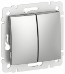 Перекл. 2кл. сх6/2 IP44 10АХ б/к 6931071 алюм. VALENA IEK