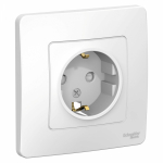 Розетка 1гн с З/К шторки с/у белый 16А Blanca Systeme Electric (1/10)