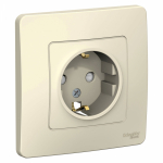 Розетка 1гн с З/К шторки с/у молочный 16А Blanca Systeme Electric (1/10)