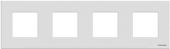 Рамка 4-пост. цвет серебро матовый, пластик горизонт. и вертик., IP20 Zenit ABB