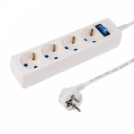 Сетевой фильтр 4 гнезда, 5 м, 3х0.75 мм², с/з, белый PROconnect STANDARD