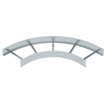 Секция угловая 90° LB 90 1140 R5 FS, для лестничных лотков, R=500 мм, h=110 мм, B=400 мм, сталь, конвейерный цинк