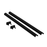 Декоративный комплект из пластика для телескопической стойки колонны, 1 или 2 секции, цвет черный