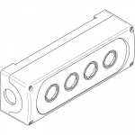 Корпус кнопочного поста MEP4-0 на 4 элемента пластиковый