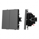 Механизм выключателя двухклавишный проходной SWT-NOBE-MKP2-SFPL-GR (230V, 10A) (Arlight, Серый базальт) Механизм выключателя двухклавишный проходной SWT-NOBE-MKP2-SFPL-GR (230V, 10A) (Arlight, Серый базальт)