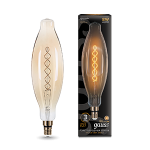 Лампа светодиод Bт120 8Вт 620Лм 2400К Е27 золото flexible LED Gauss Filament 1/10
