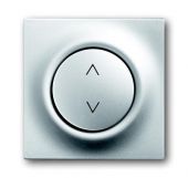 Клавиша одинарная нажимная (кнопка) для жалюзийного выкл. символ «стрелки» пластик алюминий матовая IP20 ABB Impuls