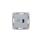 Механизм розетки HDMI+RJ45 (cat5), алюминий Эпика EKF