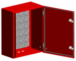 Щит с монтажной панелью ЩМПг 800х600х250 настен с зам. металл красн RAL 3001 IP54 (ЩРНМ-4) EKF PROxima