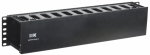 Кабельный органайзер 19" пластиковый с крышкой 2U глубина 60мм черный ITK (1/10)