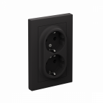 Розетка 2гн с З/К с/у карбон в сборе 16А AtlasDesign Systeme Electric (1/6) Розетка 2гн с З/К с/у карбон в сборе 16А AtlasDesign Systeme Electric (1/6)