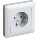 Розетка 1гн с З/К шторки с/у белый в сборе 16А Хит Systeme Electric