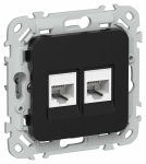 FLITE Роз 2я RJ45/RJ11 кат.6/3 UTP РКТ6/3-2-0-ФлЧ чер. IEK FLITE Роз 2я RJ45/RJ11 кат.6/3 UTP РКТ6/3-2-0-ФлЧ чер. IEK