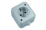 Розетка 1гн с З/К о/у серый 16А IP44 Nemliyer Makel (1/10/100)