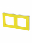 Рамка 2-пост. цвет желтый матовый, пластик горизонт. и вертик., Levit ABB
