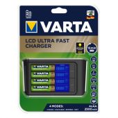 Зарядное устройство VARTA LCD Fast Charger+4xАА 2400 мАч+12V (1/2)