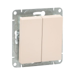 Механизм выключателя, двухклавишный, кремовый Эпика EKF