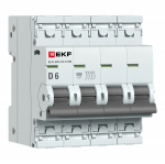 Автоматический выключатель ВА 47-63N 4P 6А (D) 4,5 кА PROXIMA EKF