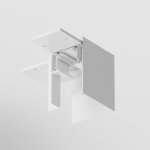 Коннектор угловой Gravity накладной белый