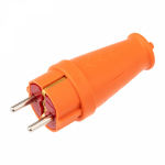 Вилка влагозащищенная прямая COMPACT, с/з, 16А, IP44, каучук, оранжевая REXANT Вилка влагозащищенная прямая COMPACT, с/з, 16А, IP44, каучук, оранжевая REXANT