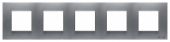 Рамка 5-пост. цвет серебро матовый, пластик горизонт. и вертик., IP20 Zenit ABB