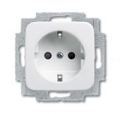 Розетка ABB Reflex SI 1-мест. механизм с накладкой с З/К скр. уст-ки16А 220-250В IP21 белый