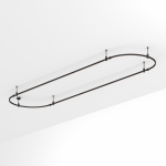 Основание ART-APRIORI-OVAL-ROD-200-4000x1000 (BK) (Arlight, IP20 Металл, 3 года) Основание ART-APRIORI-OVAL-ROD-200-4000x1000 (BK) (Arlight, IP20 Металл, 3 года)