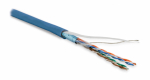 Кабель витая пара, экранированная F/UTP, категория 5e, 4 пары (26 AWG), многожильный (patch), экран - ф Hyperline FUTP4-C5E-P26-IN-LSZH-BL-100 (100м)