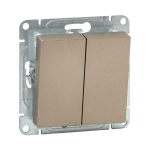 Механизм выключателя, двухклавишный, шампань Эпика EKF