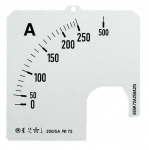 Шкала для измерительных приборов 600 ампер 52.5ммx85мм отклонение стрелки 90° ABB AMT амперметры