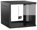 Шкаф наст. 9U 600х600мм стекл. дв. чер. GENERICA