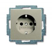 Розетка ABB Basic 55 1-мест. механизм с накладкой с З/К скр. уст-ки16А 220-250В IP20 шампань