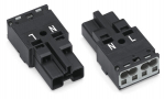 Штекер 2-пол. Код. A 4,00 mm черные WINSTA® MIDI 770-212