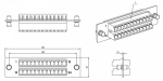 Hyperline FO-FPM-W120H32-24LC-BL Панель для FO-19BX с 24 LC адаптерами, 24 волокна, одномод OS1/OS2, 120x32 мм, адаптеры цвета синий (blue)