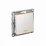 Выключатель 2кл с подсв с/у жемчуг механизм быстрозажим AtlasDesign Systeme Electric (1/20)