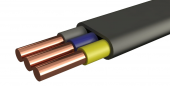Кабель силовой ВВГп-нг(А)-LS ок (N/PE) 3х6 -0,66 ГОСТ РЭМЗ (100)