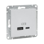 Розетка USB-A+С, алюминий Эпика EKF Розетка USB-A+С, алюминий Эпика EKF