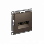 Розетка 2гн комп+комп RJ45+RJ45 с/у мокко механизм кат.5е AtlasDesign Systeme Electric (1/10) Розетка 2гн комп+комп RJ45+RJ45 с/у мокко механизм кат.5е AtlasDesign Systeme Electric (1/10)