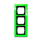 Рамка 3-пост. цвет зеленый глянцевый, пластик горизонт. и вертик., IP20 Axcent ABB