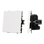 ARL NOBE Выключатель перекрёстный 1 кл софт-тач белый кварц SWT-MKX1-SFPL-WH (250V, 10A) (Arlight, -)