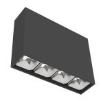 Светодиодный светильник VARTON DL-Box Reflect Multi 1x4 накладной 14 Вт 3000 К 150х40х115 мм RAL9005 черный муар 55°