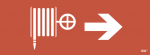 Наклейка самоклеющаяся "Пожарный кран/стрелка направо" 350х130мм IEK (1/10)