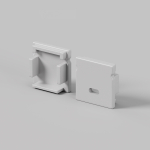 Led Strip Комплект заглушек (для профиля 20×20) 2 шт., ALM-2020-EC