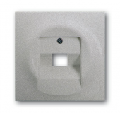 Клавиша одинарная нажимная (кнопка) для выкл-ля/кнопки пластик алюминий матовая IP20 с полем д/мар-ки ABB Impuls