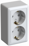 Розетка 2гн с З/К шторки о/у белый 16А IP20 Хит Systeme Electric  (1/84)