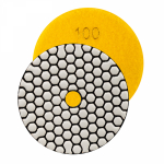 Круг алмазный гибкий шлифовальный Черепашка 100мм, P100, суxое шлифование KRANZ