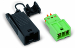 Штекер с корпусом разгрузки натяжения 2-пол. Код. E зеленые WINSTA® KNX 893-1012