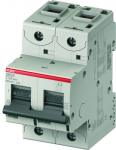 Автоматический выключатель (автомат) 2-полюсный (2P) 25А хар. C 15кА ABB S800