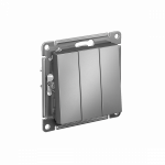 Выключатель 3кл с/у сталь механизм AtlasDesign Systeme Electric Выключатель 3кл с/у сталь механизм AtlasDesign Systeme Electric